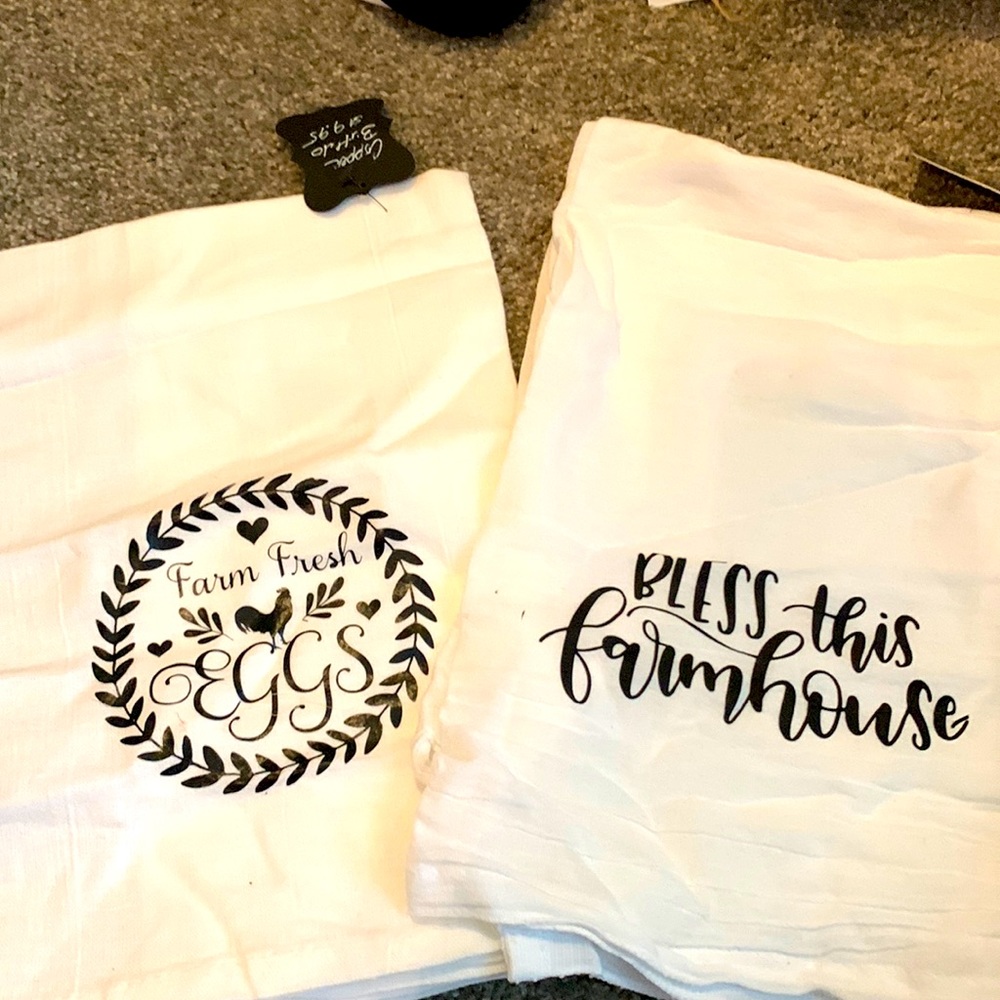 Two piece farmhouse towel set